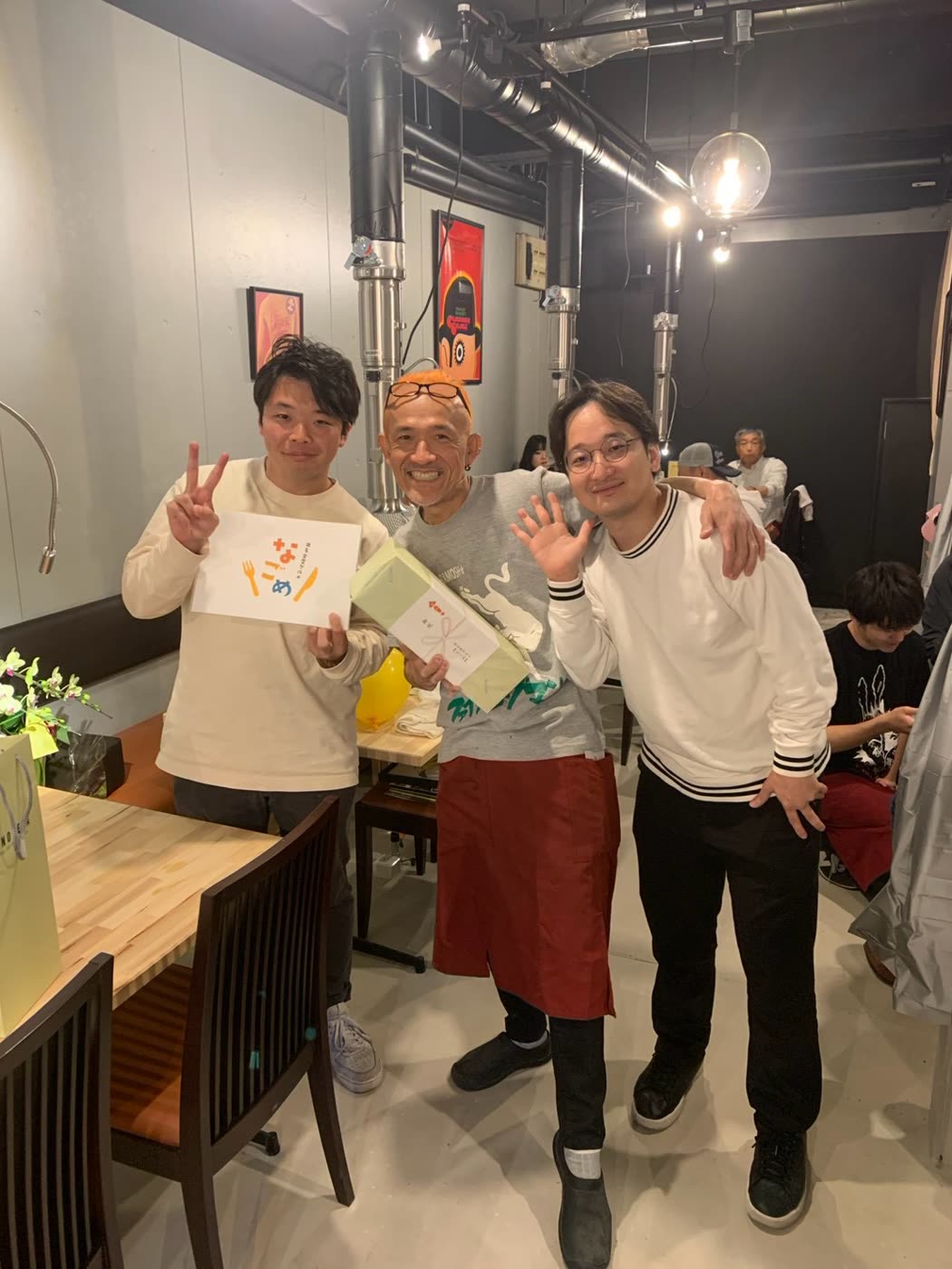 開店レセプションにてクライアントと