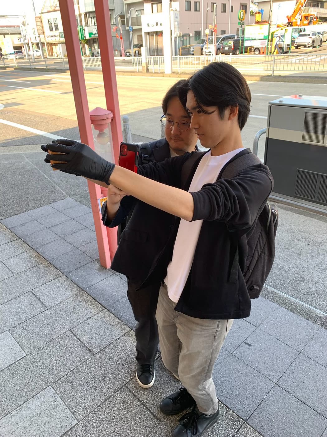 レセプションで撮影