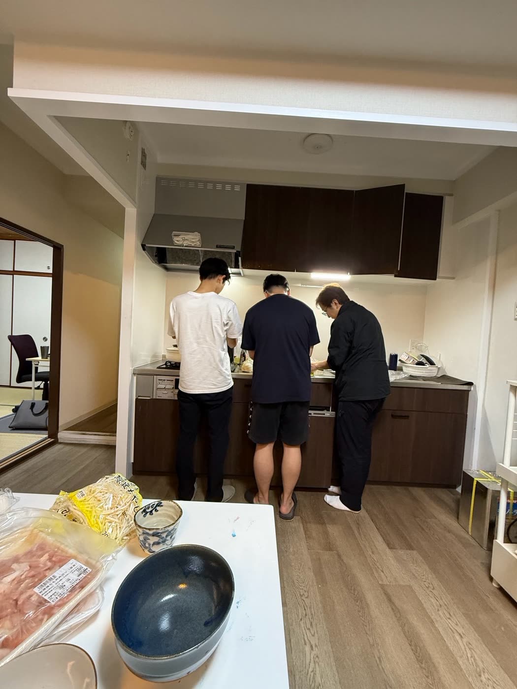 メンバーと自炊
