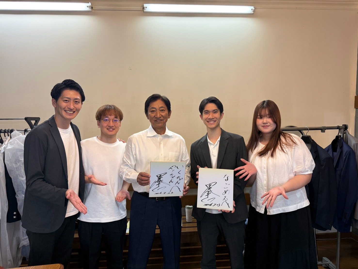 クライアントのCM撮影でプロ野球元中日ドラゴンズの田尾安志さんとメンバーを交えて撮影