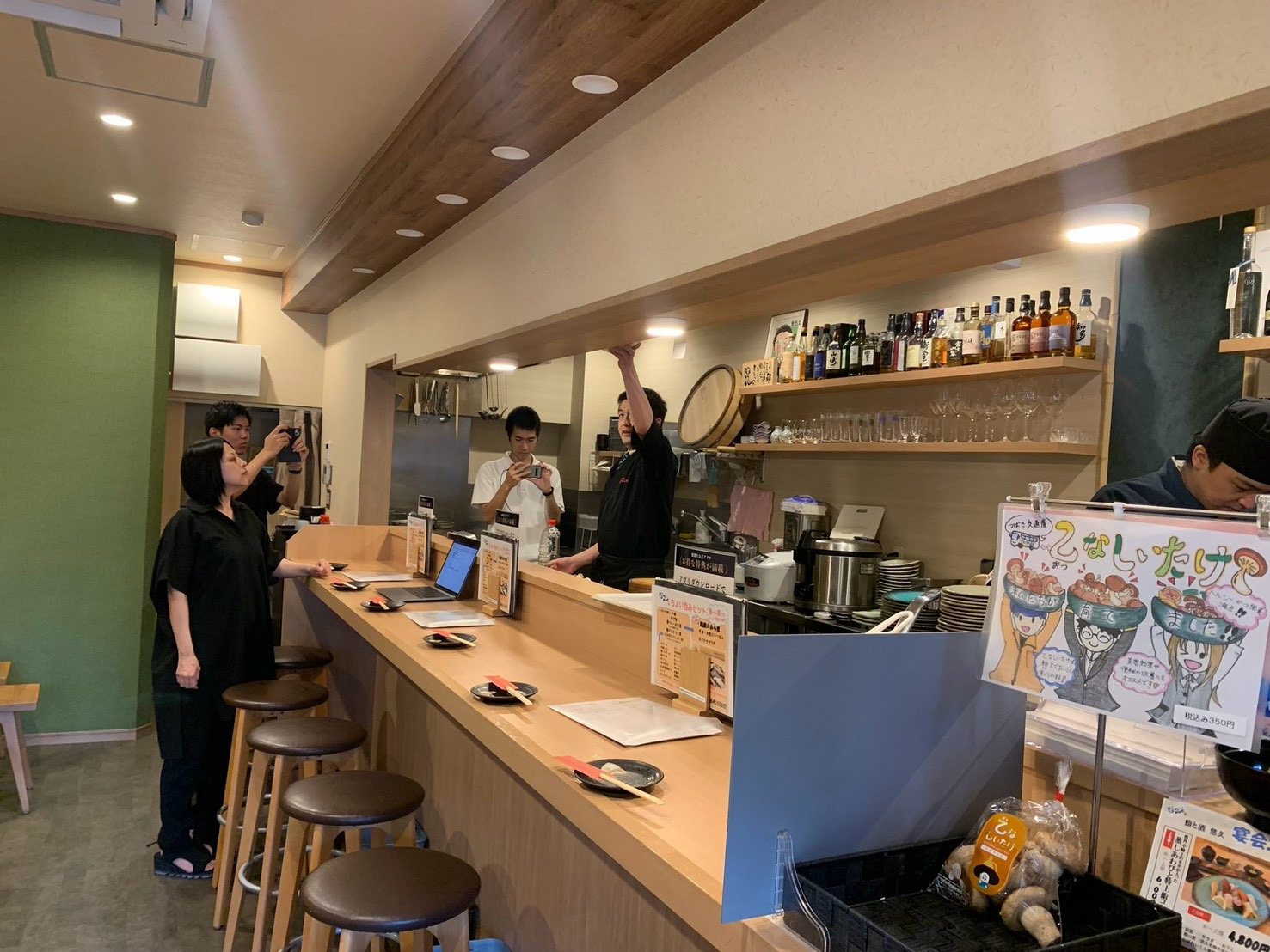 店内での撮影
